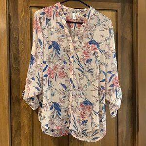 Adorable, KFTK sheer, floral top